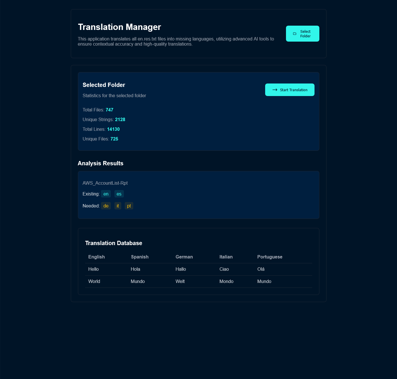AI Translation Engine